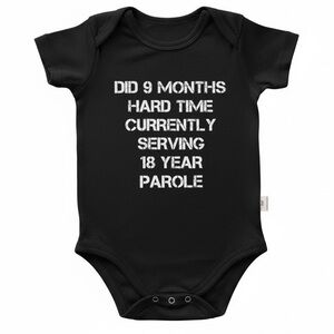 Infant Baby Black Onesie with Fun Text
